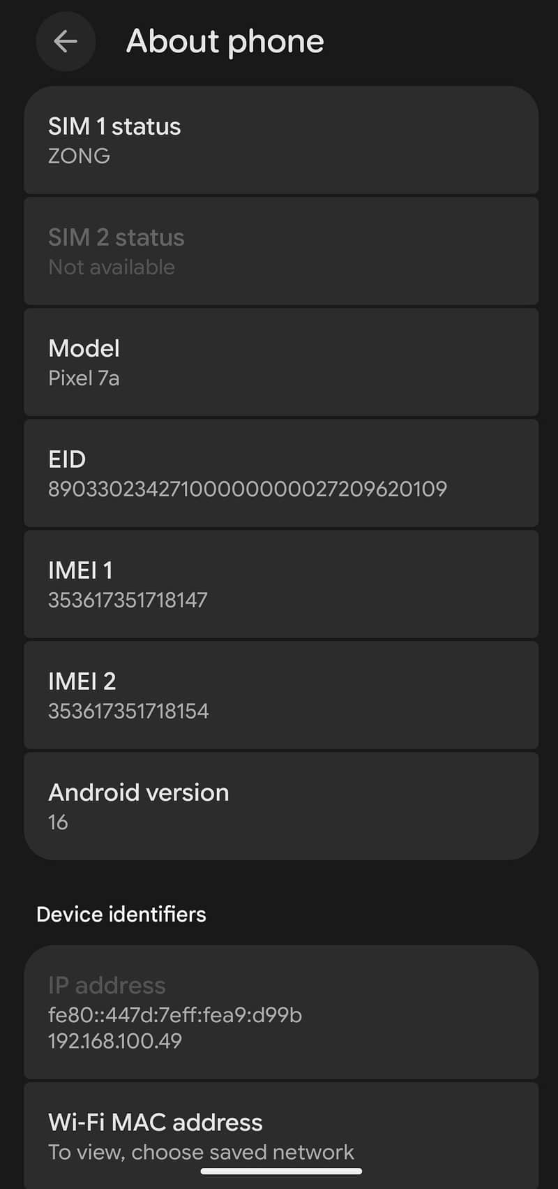 Pixel 7a 10/10 10