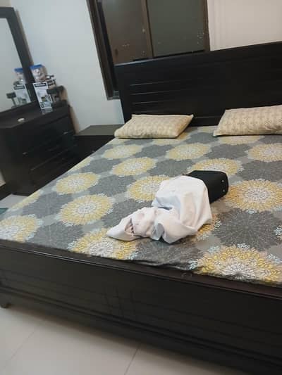 bed and dressing