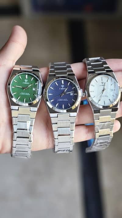 Texture dial watch - Green - Black - White - Blue