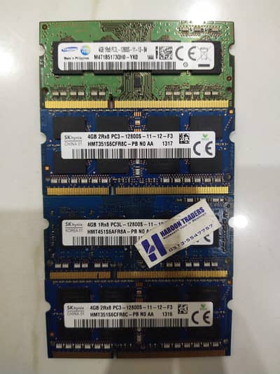 16GB (4x4GB) DDR3 Laptop Ram (SKhynix/Samsung)