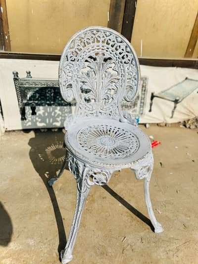 Outdoor rope chair-Outdoor chairs-Iron chairs-Patio cast iron table