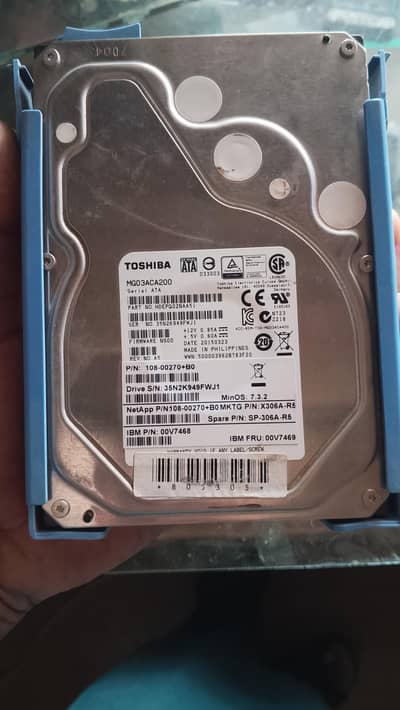 2 tb hard disk toshiba  100% Health فون03086405488