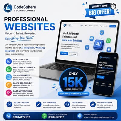 professional Websites builder with AI Integration