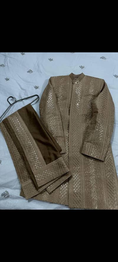 Sherwani with showl & Turban price Nigociateable