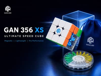 GAN 356 XS Speed Cube - Premium Magnetic, Like New with Accessories