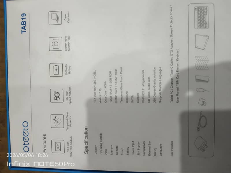 Tablet with Bluetooth keyboard 6