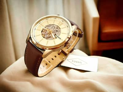 48mm Flynn Automatic Brown Leather Watch