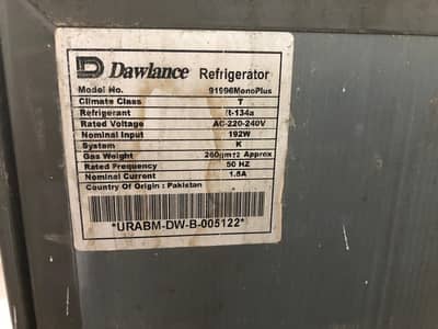 Dawlance model 91996