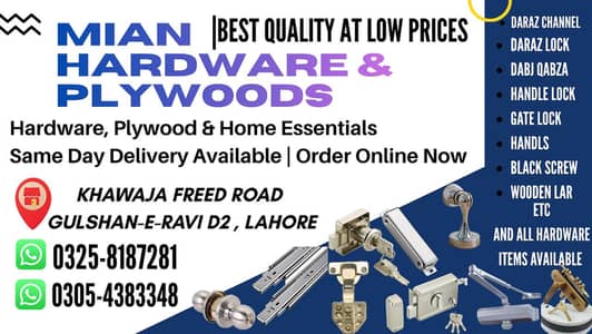 All Hardware items Available | Same Day delivery
