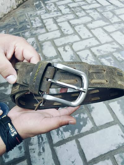 100% genuine pull up leather belt