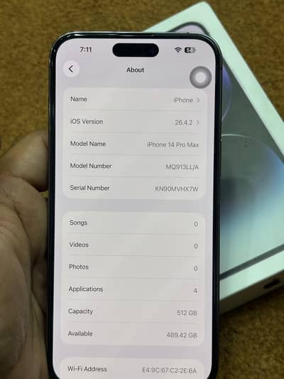 I phone 14 pro max 512Gb non pta jv