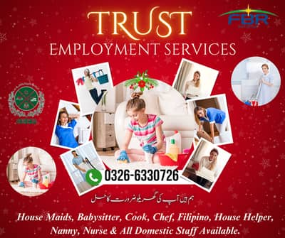 Maids / House Maids / cook / Nanny , chef / Baby Sitter maid available