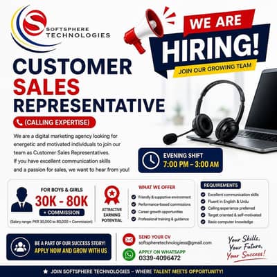 We Are Hiring Sale Executives in Our Growing Team
