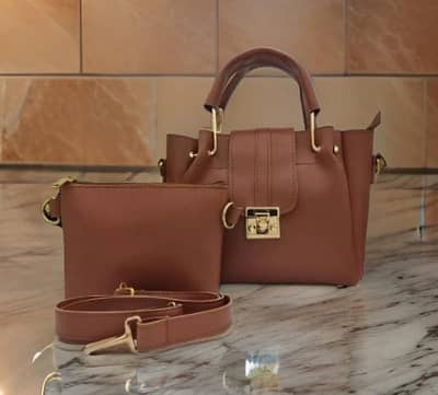 2 Pcs Brown Handbag Set For Women - New 2026