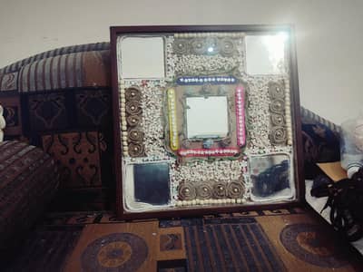 Beaded wall hanging frame