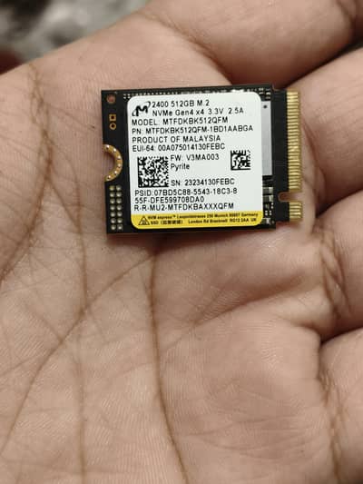 Micron M. 2 SSD NVME 512GB  Surface laptop, steamdeck