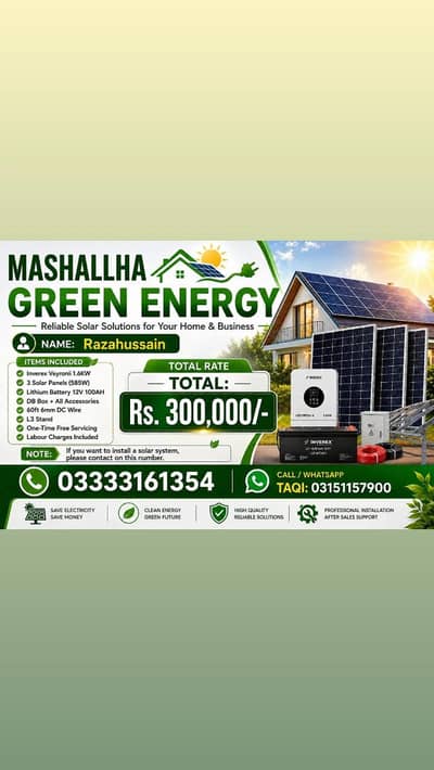 1.6KW Solar system