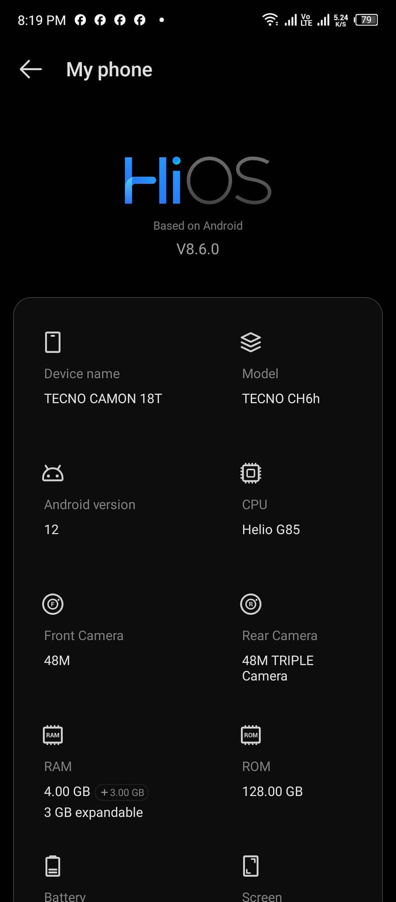 Tecno Camon 18T 0