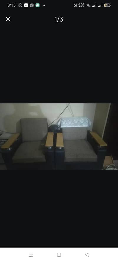 7 seater sofa set good condition wooden sofa set zero 321/7399/99/0