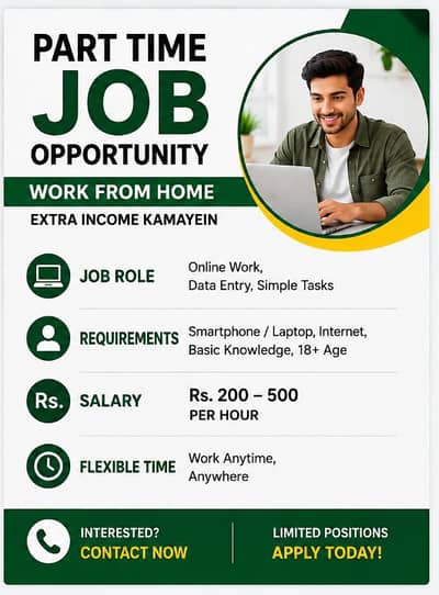 Part Time Work From Home Job | Without Investment Opportunity