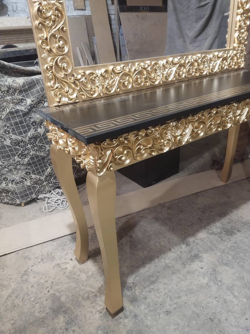 console table with mirror centre table 4 4