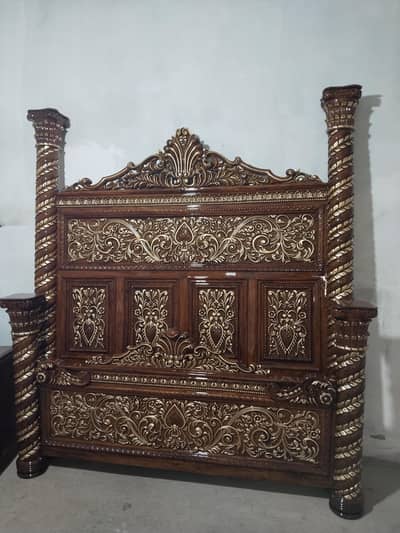 Bed Set Solid Wood Brand New Showroom Chinioti
