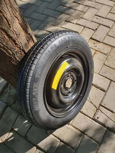 Japanese spare tyre with rim