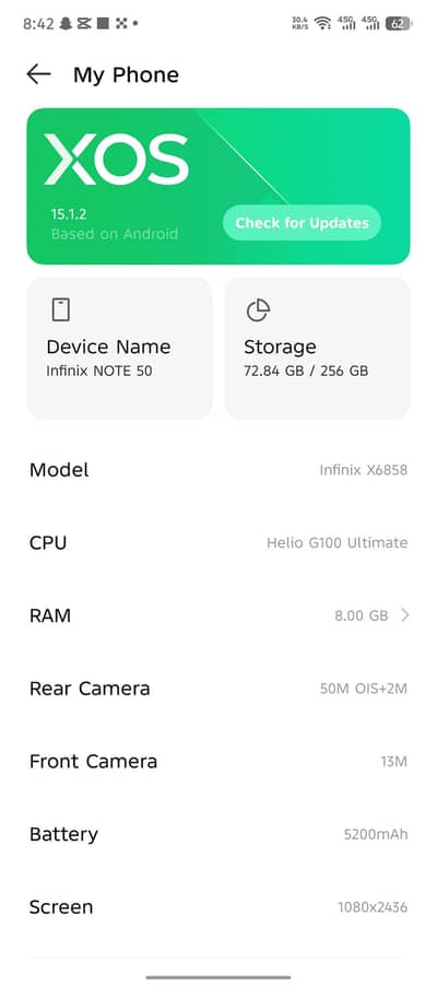 Infinix not 50 8 256