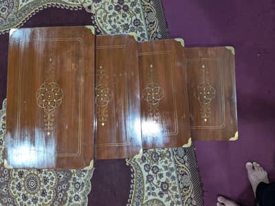 4 piece Table set 100% Original shisham copper designing