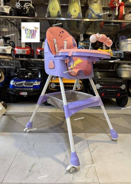 Baby Dining & Feeding Chair E-500 Model | Double Tray + Toy Bar | Baby High Chair | Kids High Chair | Baby Chair