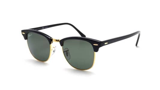 Ray Ban Original Clubmaster RB3016F sunglasses with polarized lenses.