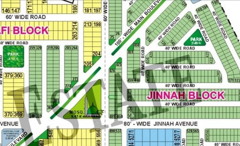 Prime Location 5 Marla Residential Plot Jinnah Block Bahria Town Lahore