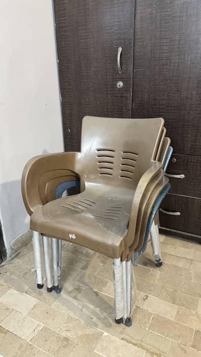4 Plastic Chairs for Sell