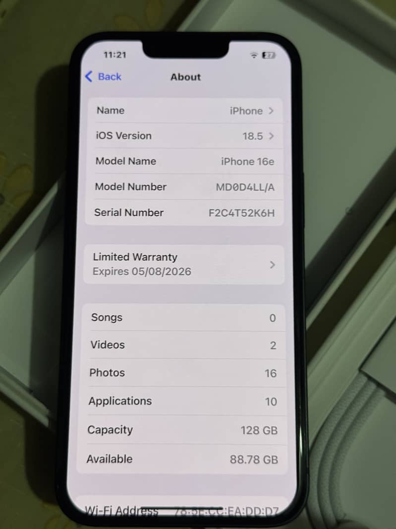 Iphone 16E 10/10 JV 2