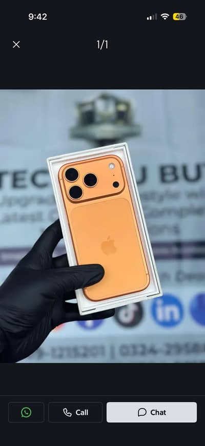 17 pro 256gb orange colour