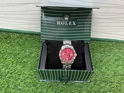 Rolex Datejust with Custom Red Honeycomb Dial