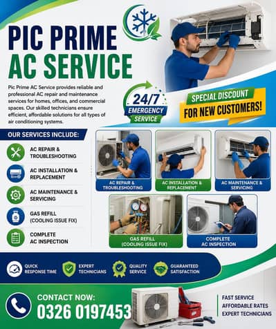 Ac services & installation & replacement and repairing services