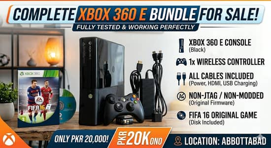 used x box 360E NON JTAG all check ok 14 days easy return