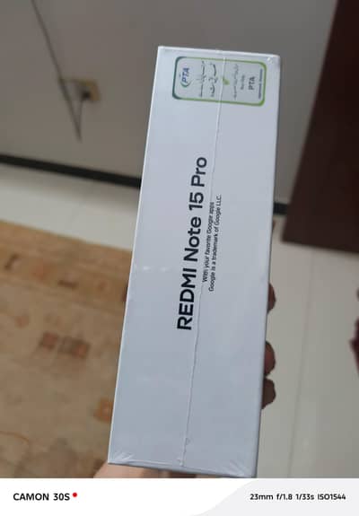 Xiaomi Redmi note 15 pro box pack pta approve market ma 95 k ka hy
