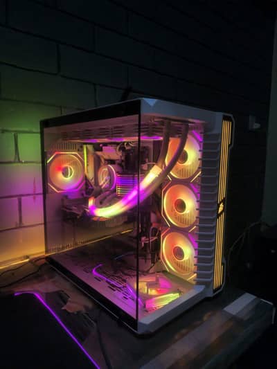 1stPlayer SP9 white Pc Case with 10 white Argb Fans