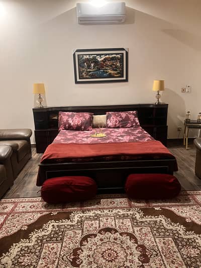 Bed , side tables and dressing