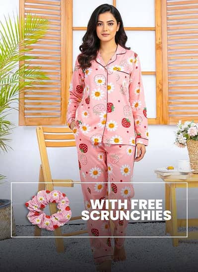 Imported Linen Printed shade PJ set  2599 each 1