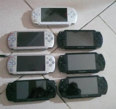 All types game consoles xbox psp playstation