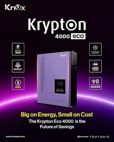 Knox PV 3KV Hybrid Inverter – Gently Used – Box & Accessories