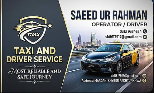 Taxi and driver