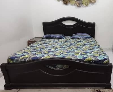 Premium Solid Wood Double Bed - Original Polish - Bed Frame Only