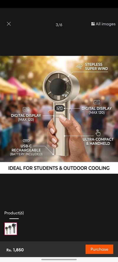 Hand Hold Display Fan [M11]