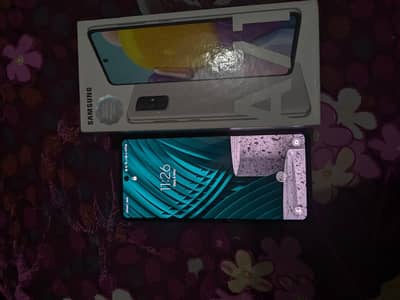 Samsung galaxy A71  pta office 6/128 with box no open on rapir  10/8