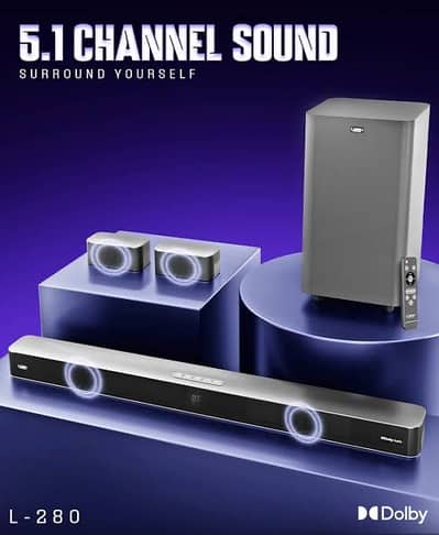 Login L-280 – 5.1 Channel Speaker | Dolby Audio | 320W RMS Output