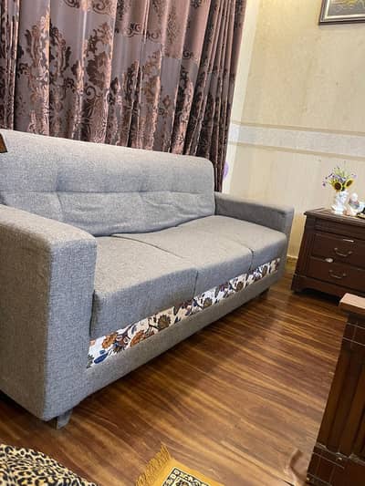 Triple Seater Grey Sofa